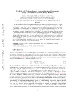 Multilevel Estimation of Normalization Constants Using the Ensemble
  Kalman-Bucy Filter