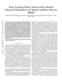 Deep Learning Based Antenna-time Domain Channel Extrapolation for Hybrid
  mmWave Massive MIMO