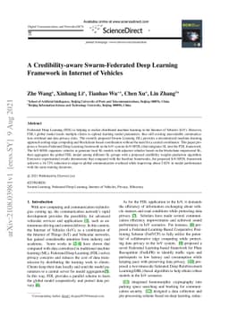 A Credibility-aware Swarm-Federated Deep Learning Framework in Internet
  of Vehicles