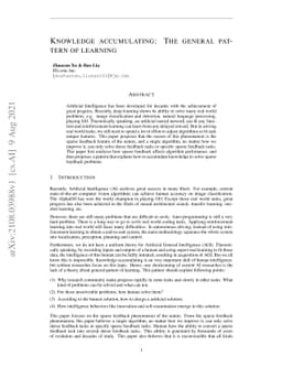 Knowledge accumulating: The general pattern of learning