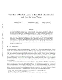 The Role of Global Labels in Few-Shot Classification and How to Infer
  Them