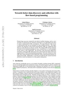 Towards better data discovery and collection with flow-based programming