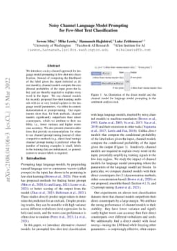 Noisy Channel Language Model Prompting for Few-Shot Text Classification