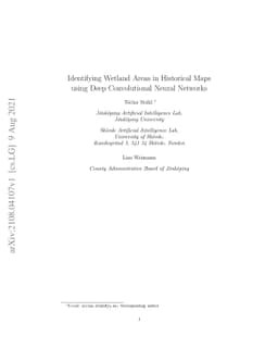 Identifying Wetland Areas in Historical Maps using Deep Convolutional
  Neural Networks