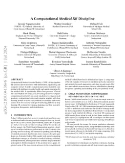 A computational medical XR discipline