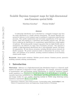 Scalable Bayesian transport maps for high-dimensional non-Gaussian
  spatial fields
