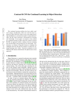 Contrast R-CNN for Continual Learning in Object Detection