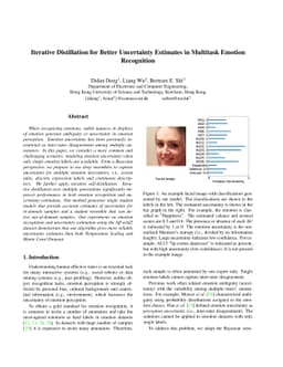Iterative Distillation for Better Uncertainty Estimates in Multitask
  Emotion Recognition