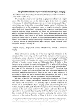 An optical biomimetic eyes with interested object imaging