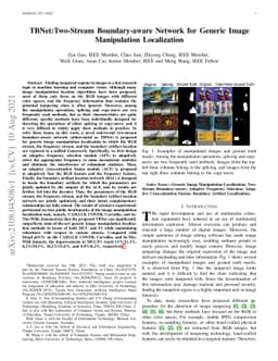 TBNet:Two-Stream Boundary-aware Network for Generic Image Manipulation
  Localization
