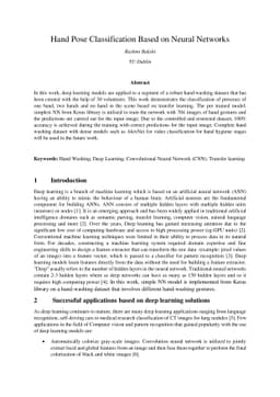 Hand Pose Classification Based on Neural Networks