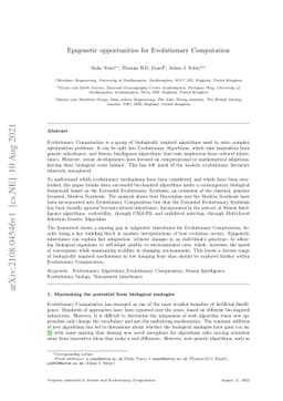 Epigenetic opportunities for Evolutionary Computation