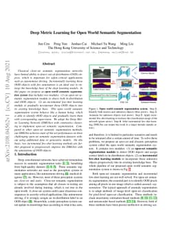 Deep Metric Learning for Open World Semantic Segmentation