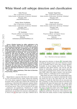 White blood cell subtype detection and classification