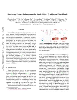 Box-Aware Feature Enhancement for Single Object Tracking on Point Clouds