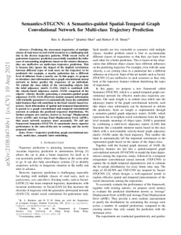 Semantics-STGCNN: A Semantics-guided Spatial-Temporal Graph
  Convolutional Network for Multi-class Trajectory Prediction