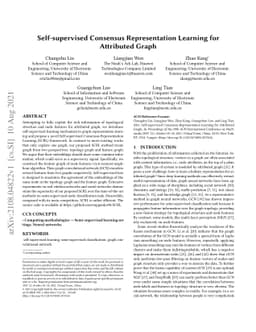 Self-supervised Consensus Representation Learning for Attributed Graph