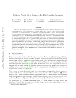 Retiring Adult: New Datasets for Fair Machine Learning