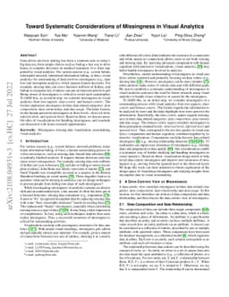 Toward Systematic Considerations of Missingness in Visual Analytics