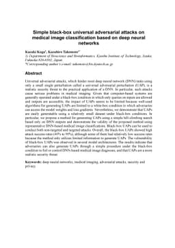Simple black-box universal adversarial attacks on medical image
  classification based on deep neural networks