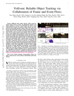 VisEvent: Reliable Object Tracking via Collaboration of Frame and Event
  Flows