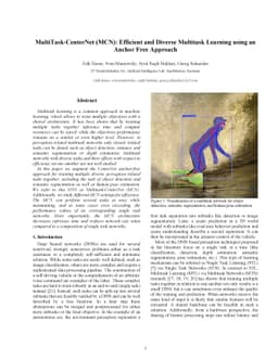 MultiTask-CenterNet (MCN): Efficient and Diverse Multitask Learning
  using an Anchor Free Approach