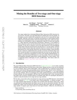 Mining the Benefits of Two-stage and One-stage HOI Detection