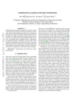 Cooperative Learning for Noisy Supervision