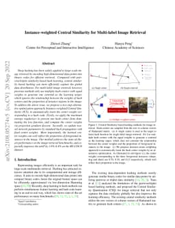Instance-weighted Central Similarity for Multi-label Image Retrieval