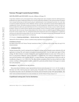 Fairness Through Counterfactual Utilities