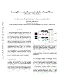 Learning Bias-Invariant Representation by Cross-Sample Mutual
  Information Minimization