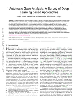 Automatic Gaze Analysis: A Survey of Deep Learning based Approaches