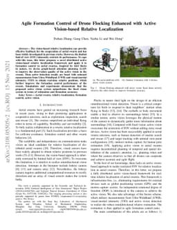 Agile Formation Control of Drone Flocking Enhanced with Active
  Vision-based Relative Localization