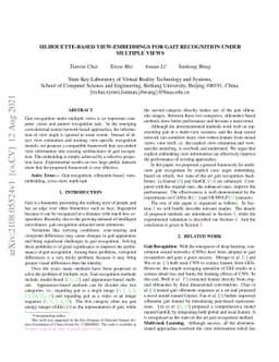 Silhouette based View embeddings for Gait Recognition under Multiple
  Views