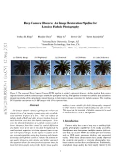 Deep Camera Obscura: An Image Restoration Pipeline for Lensless Pinhole
  Photography