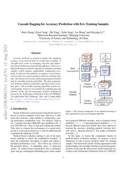 Cascade Bagging for Accuracy Prediction with Few Training Samples