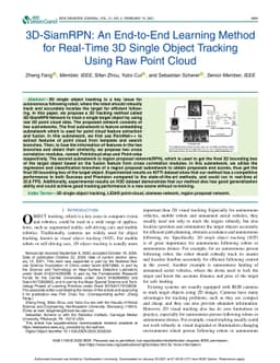 3D-SiamRPN: An End-to-End Learning Method for Real-Time 3D Single Object
  Tracking Using Raw Point Cloud