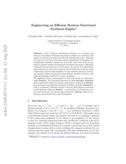 Engineering an Efficient Boolean Functional Synthesis Engine