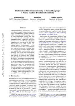 The paradox of the compositionality of natural language: a neural
  machine translation case study