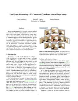 PixelSynth: Generating a 3D-Consistent Experience from a Single Image