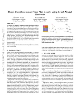 Room Classification on Floor Plan Graphs using Graph Neural Networks