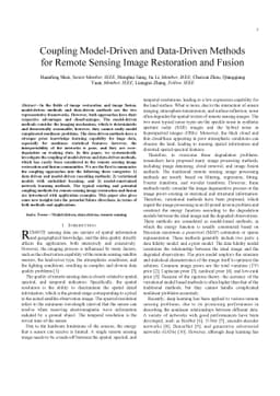 Coupling Model-Driven and Data-Driven Methods for Remote Sensing Image
  Restoration and Fusion