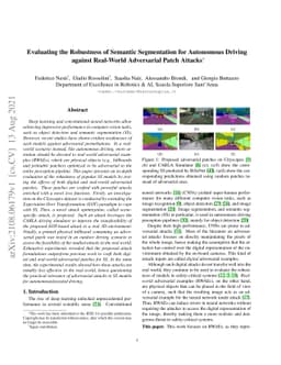 Evaluating the Robustness of Semantic Segmentation for Autonomous
  Driving against Real-World Adversarial Patch Attacks