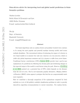 Data-driven advice for interpreting local and global model predictions
  in bioinformatics problems