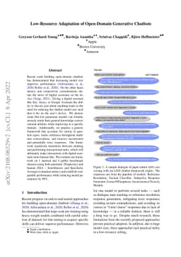 Low-Resource Adaptation of Open-Domain Generative Chatbots