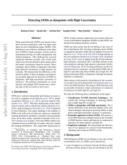 Detecting OODs as datapoints with High Uncertainty