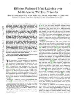 Efficient Federated Meta-Learning over Multi-Access Wireless Networks