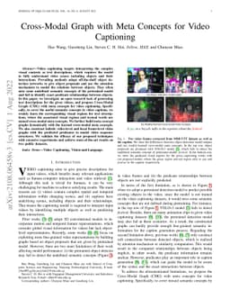 Cross-Modal Graph with Meta Concepts for Video Captioning