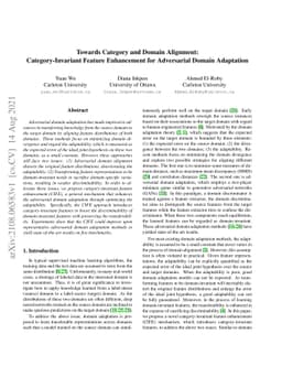 Towards Category and Domain Alignment: Category-Invariant Feature
  Enhancement for Adversarial Domain Adaptation