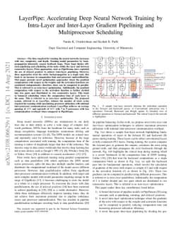 LayerPipe: Accelerating Deep Neural Network Training by Intra-Layer and
  Inter-Layer Gradient Pipelining and Multiprocessor Scheduling